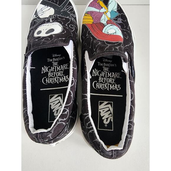 VANS x Disney Nightmare Before Christmas Jack & Sally Women 7/ Men 5.5 SlipOn - Picture 6 of 8